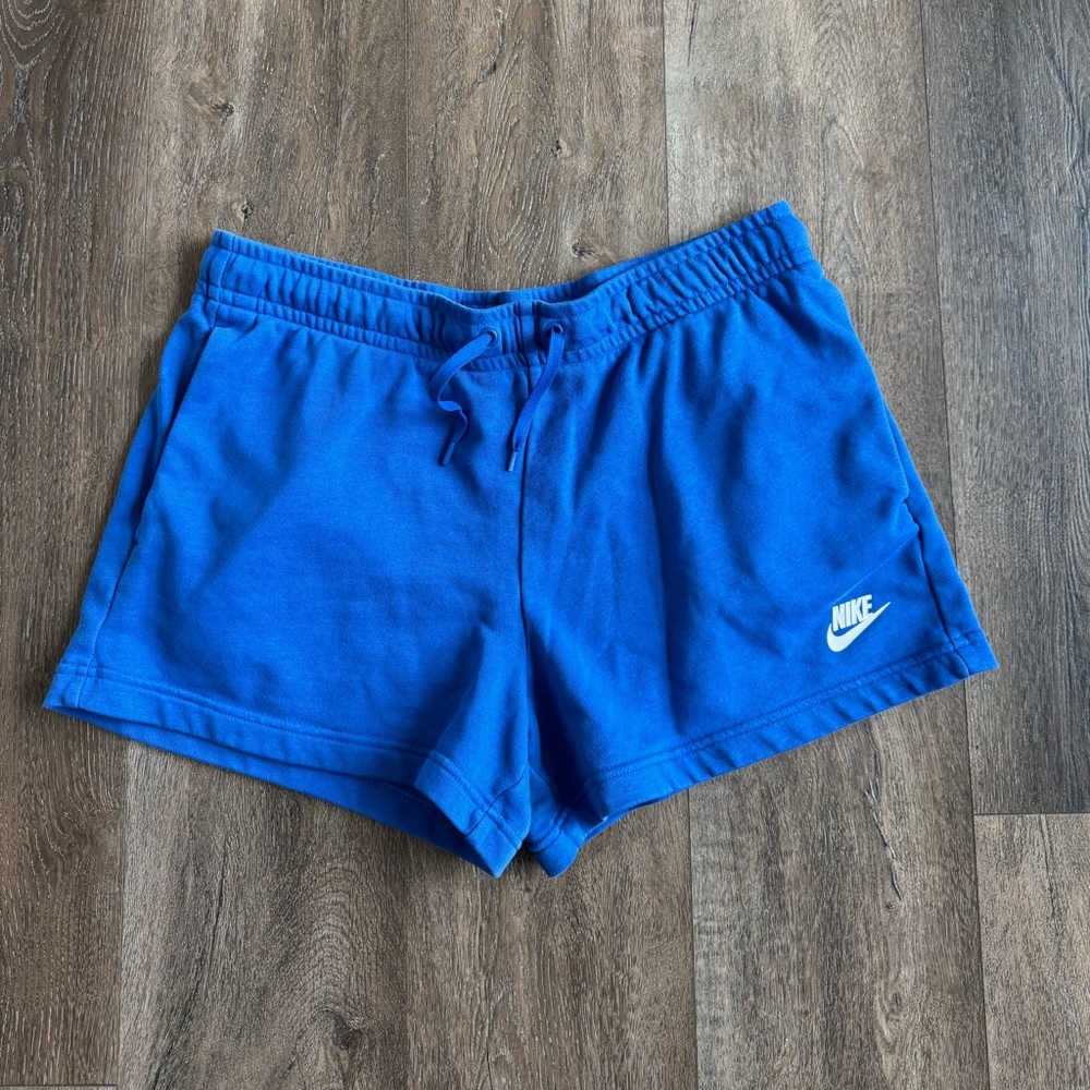 Nike Women's Royal Blue Athletic Drawstring Shorts, size large
